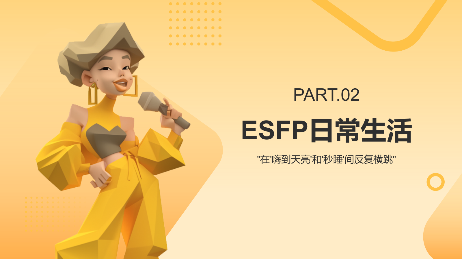 橙色插画风ESFP人格介绍PPT模板.pptx_第6页