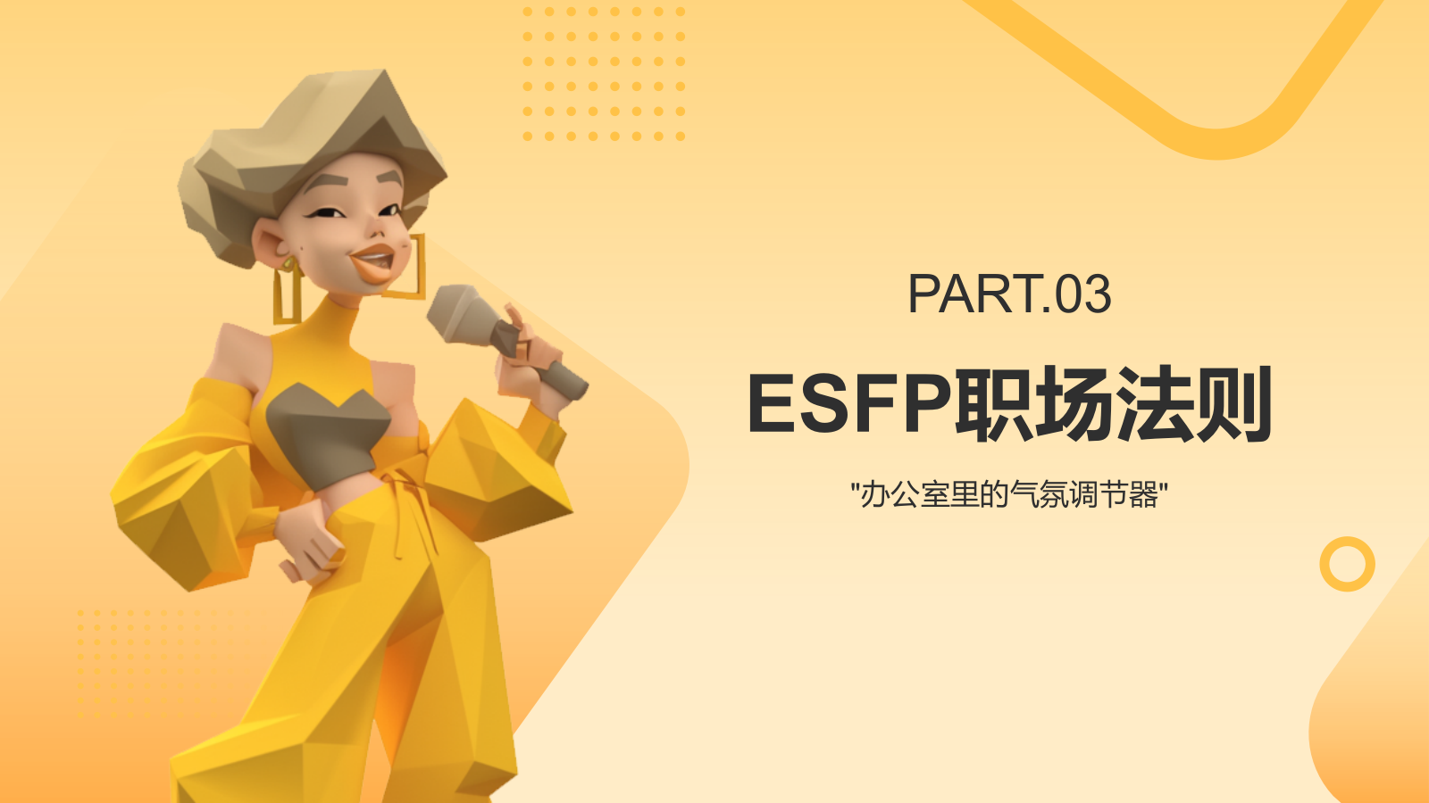 橙色插画风ESFP人格介绍PPT模板.pptx_第9页