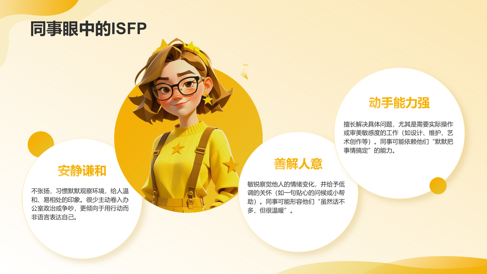 橙色插画风ISFP人格介绍PPT模板.pptx_第10页