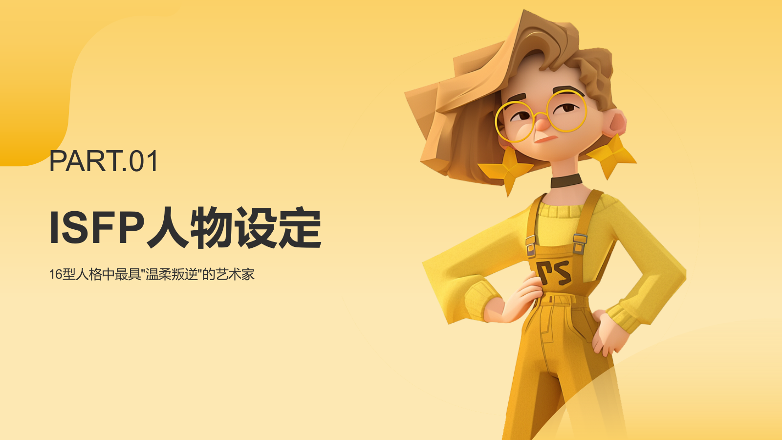 橙色插画风ISFP人格介绍PPT模板.pptx_第3页