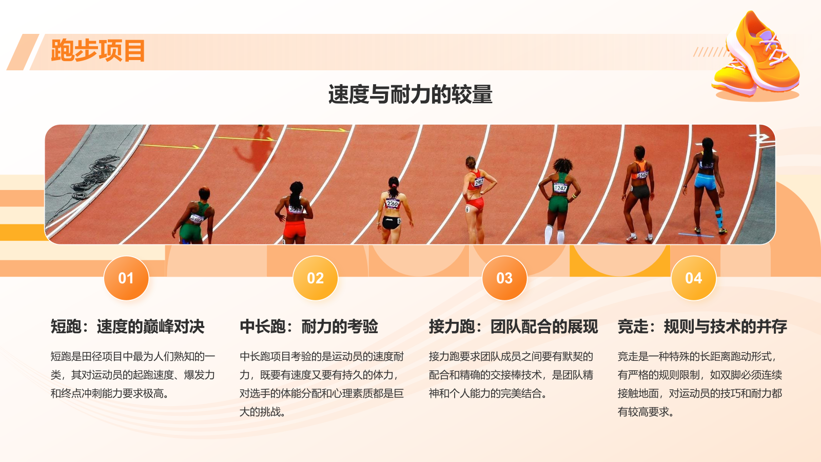橙色3D风奥运会——田径项目知识科普PPT模板.pptx_第9页