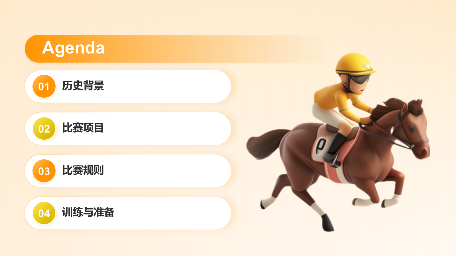 橙色3D风奥运会现代五项PPT模板.pptx_第2页