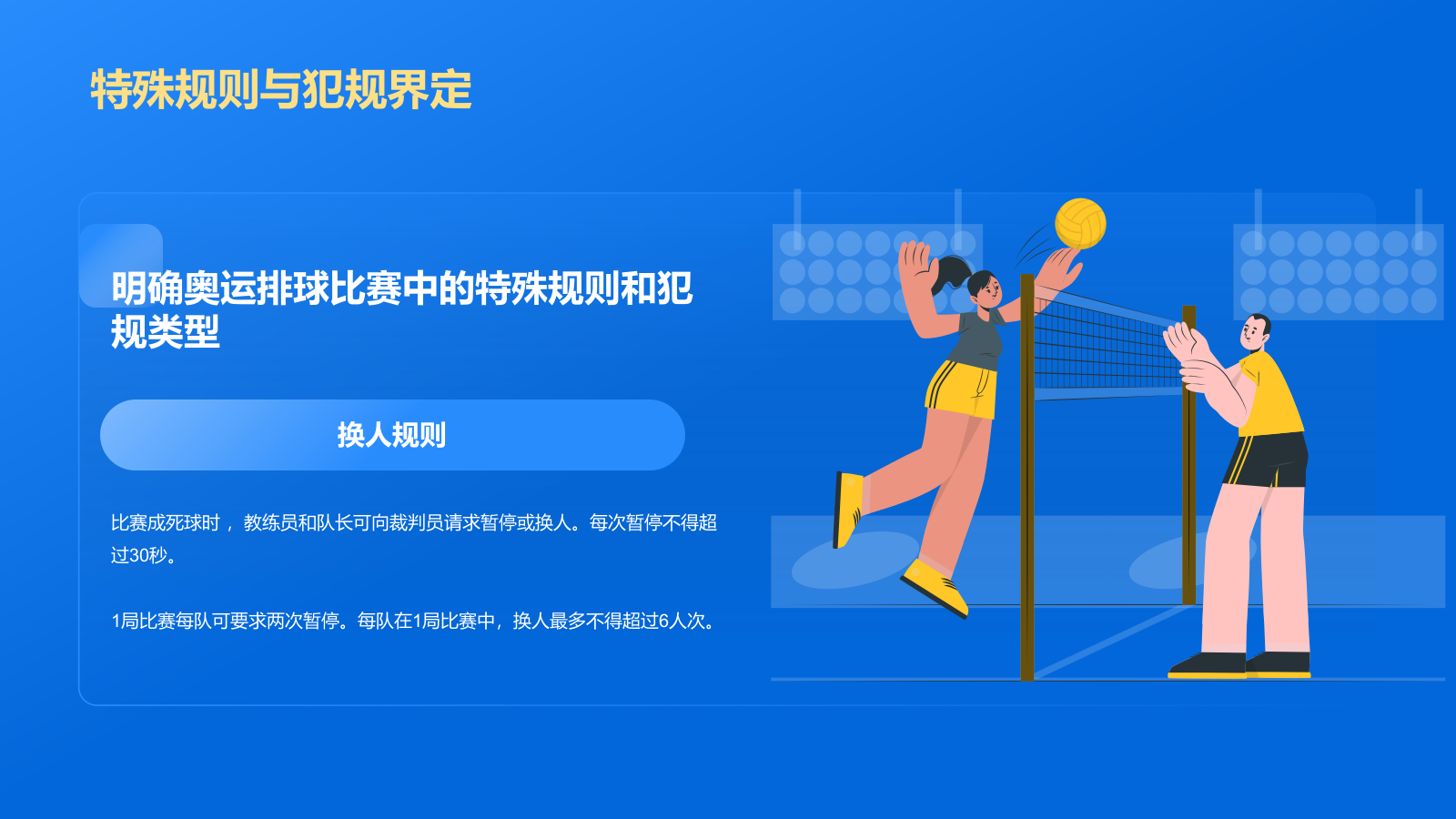 蓝色3D风奥运会——排球项目知识科普PPT模板.pptx_第9页