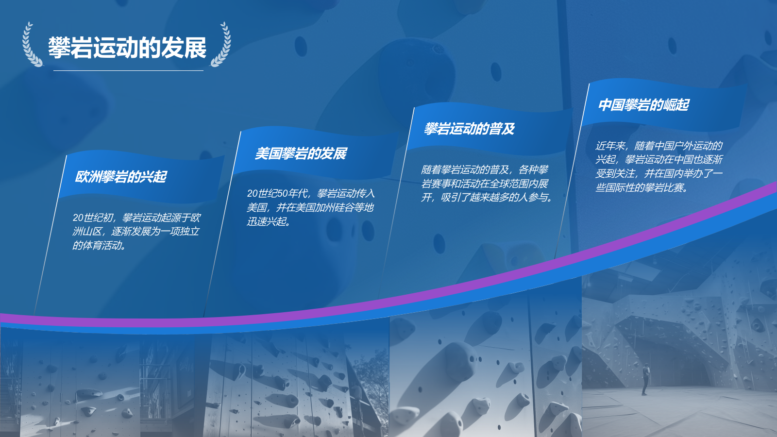 蓝色3D风奥运会攀岩项目PPT模板.pptx_第5页