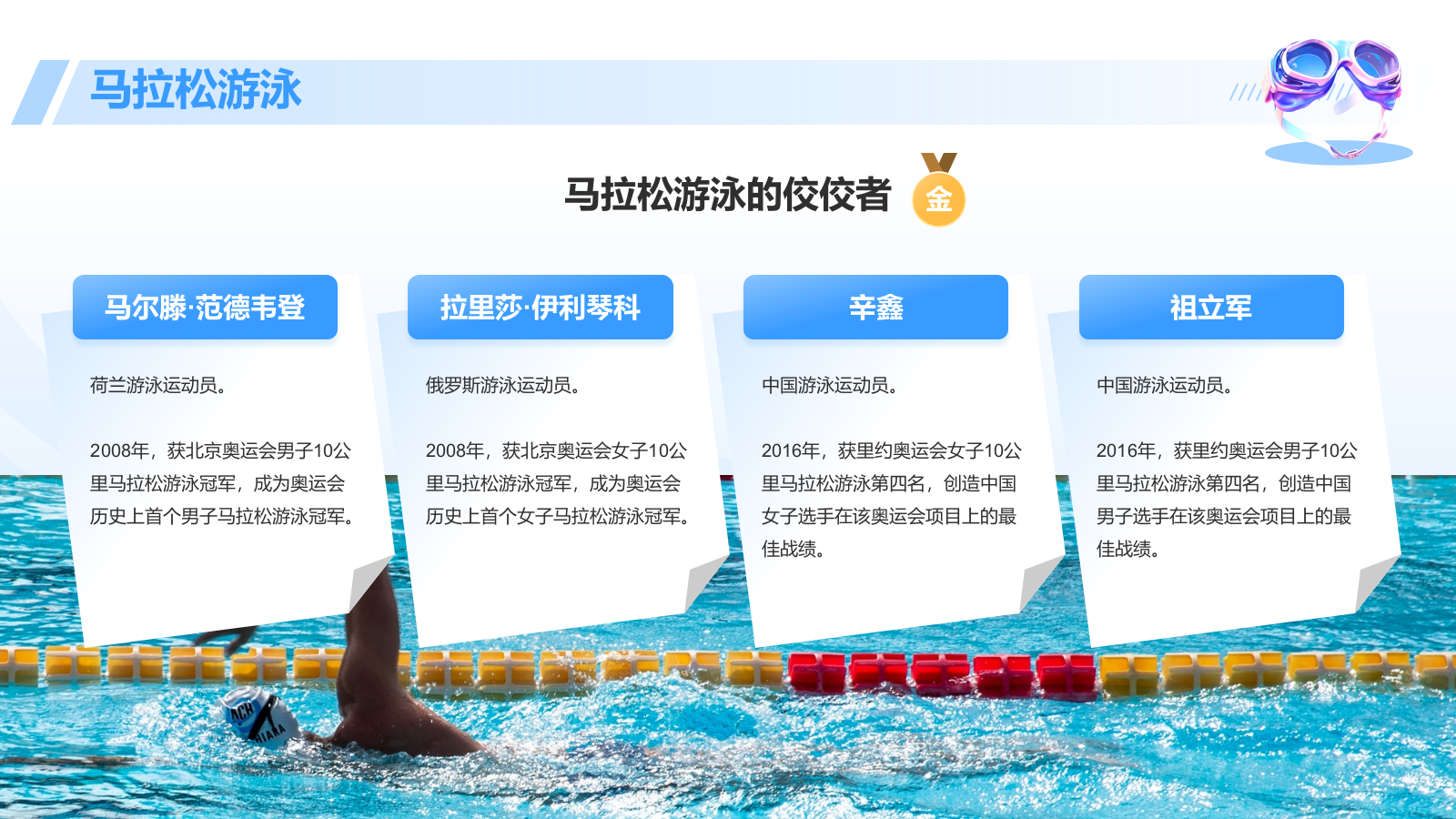 蓝色3D风奥运会——水上运动项目知识科普PPT模板.pptx_第7页