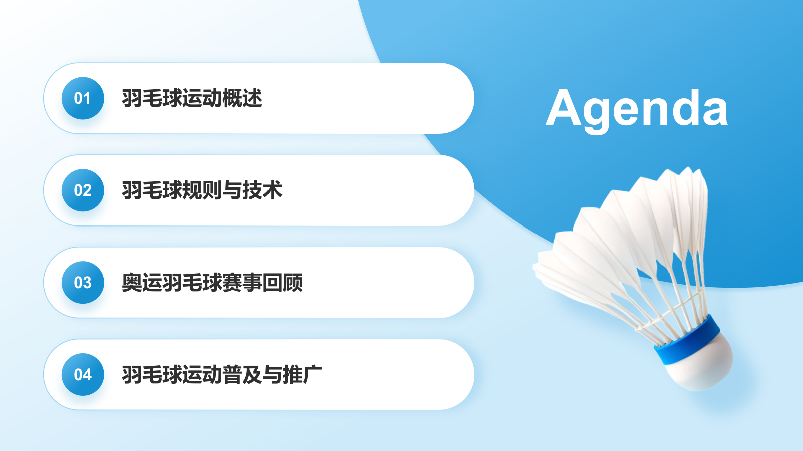 蓝色3D风奥运项目科普——羽毛球PPT模板.pptx_第2页