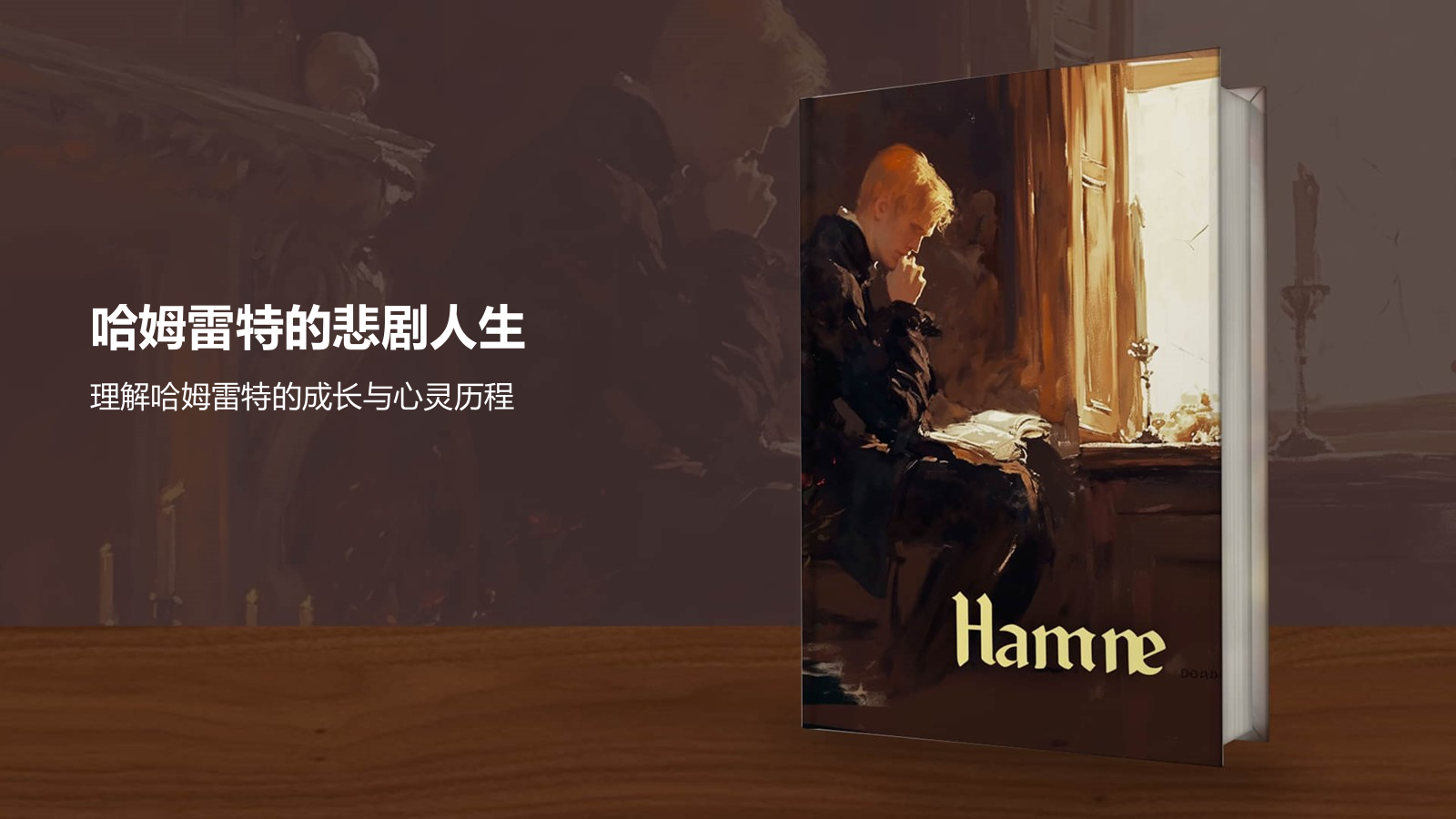 橙色插画风《哈姆雷特》读书笔记PPT模板.pptx_第6页