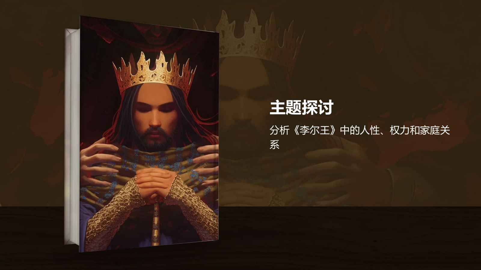 橙色插画风《李尔王》读书笔记PPT模板.pptx_第8页