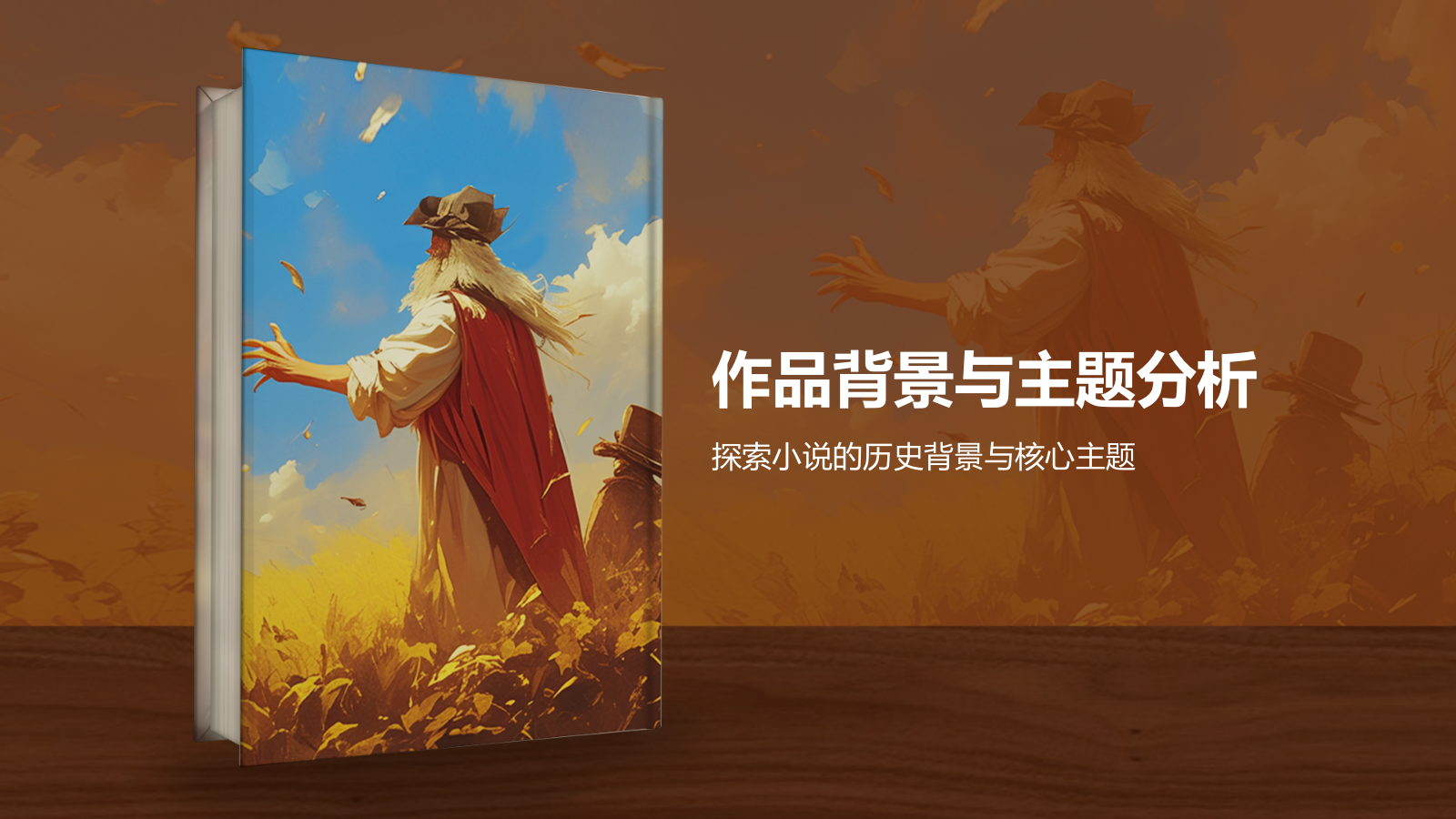 橙色复古风《麦田里的守望者》读书笔记PPT模板.pptx_第3页