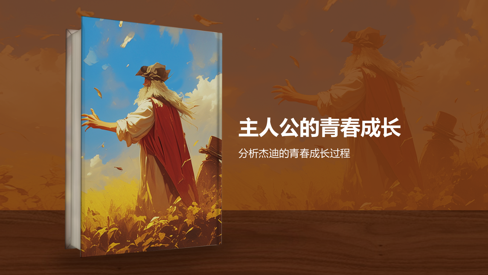 橙色复古风《麦田里的守望者》读书笔记PPT模板.pptx_第7页