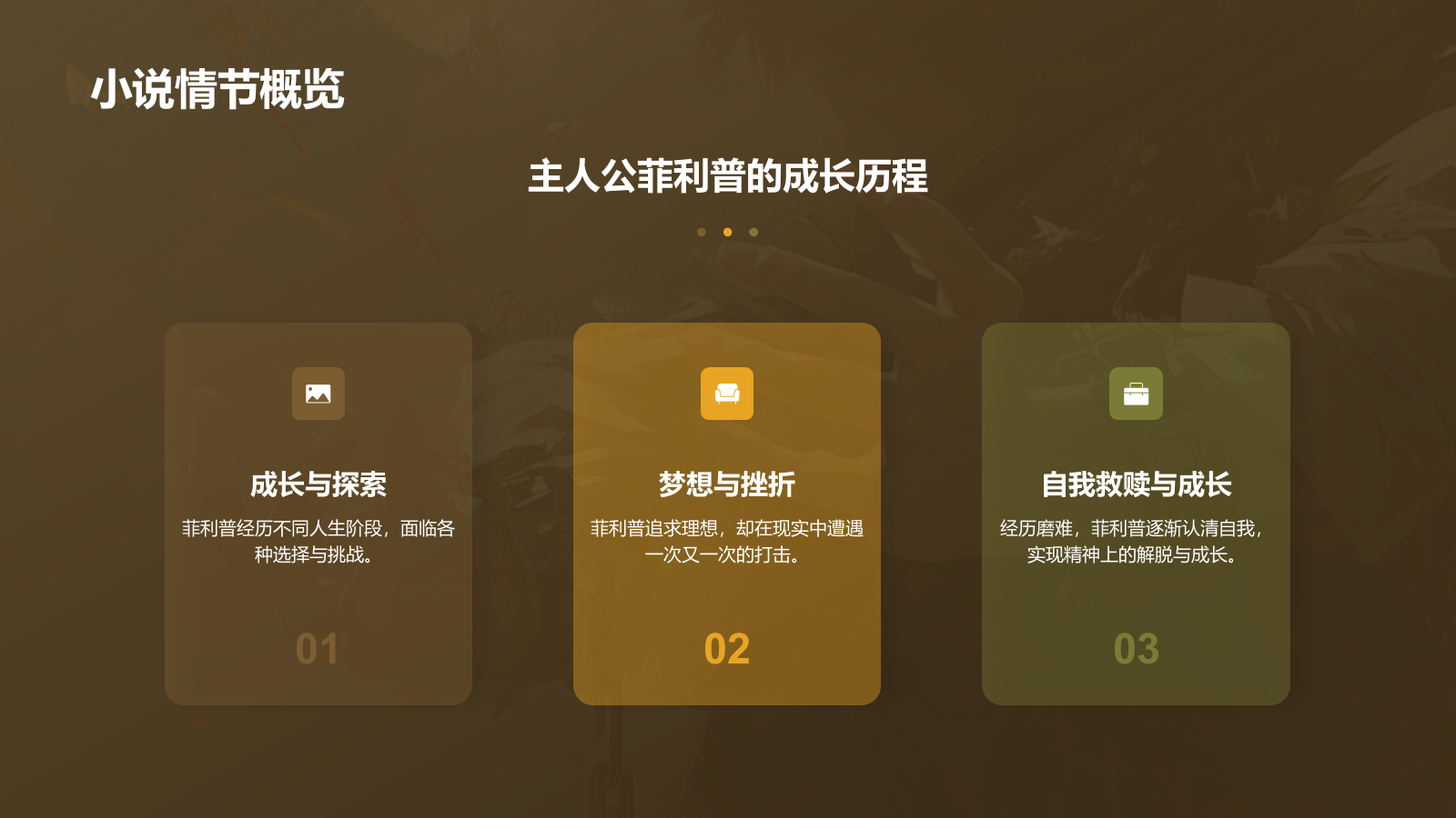 橙色复古风《人生的枷锁》读书笔记PPT模板.pptx_第5页