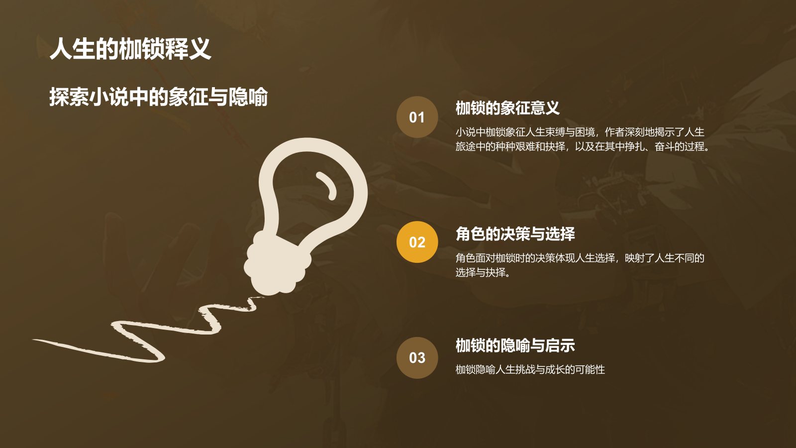 橙色复古风《人生的枷锁》读书笔记PPT模板.pptx_第6页