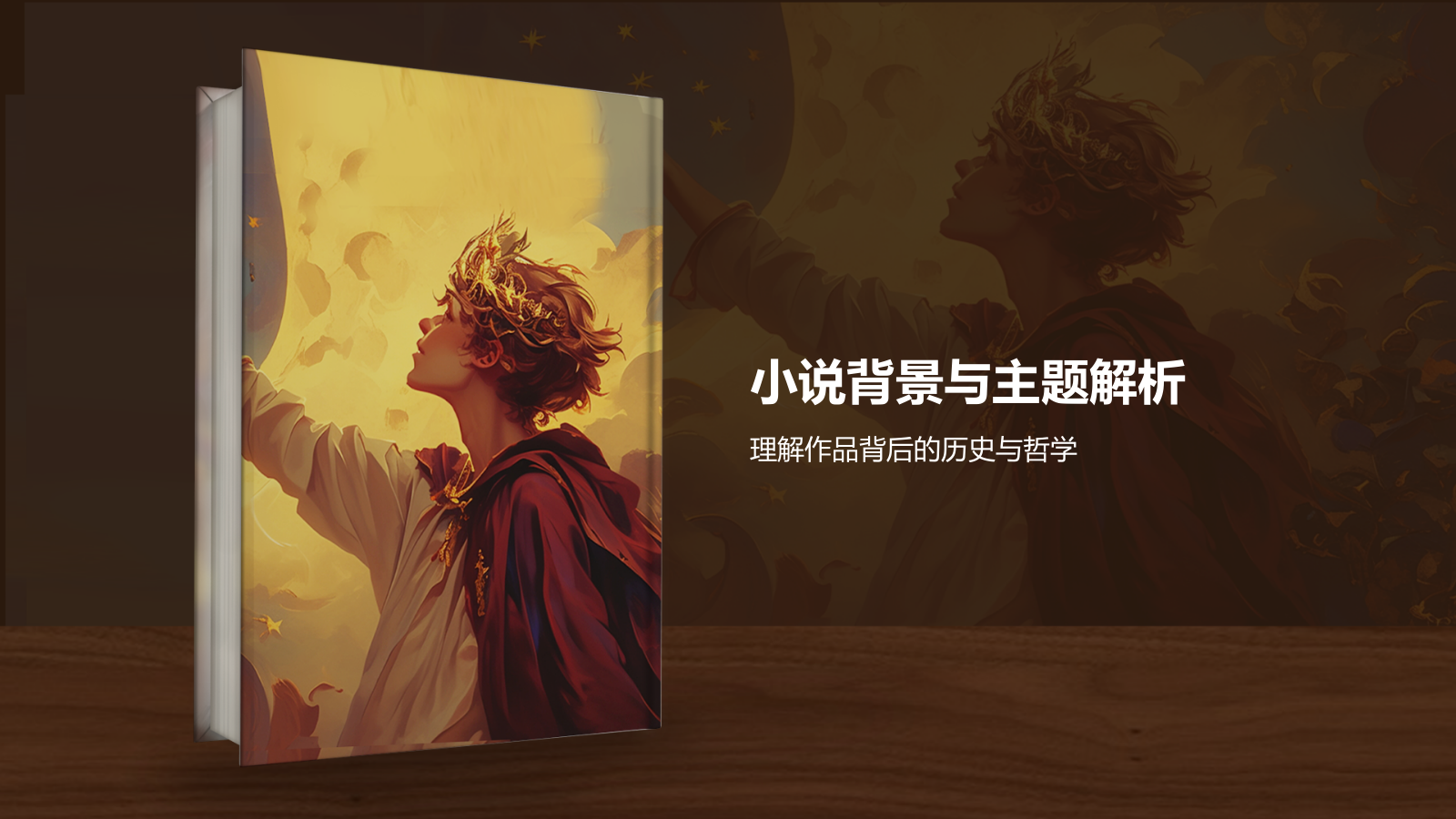 橙色复古风《月亮和六便士》读书笔记PPT模板.pptx_第3页