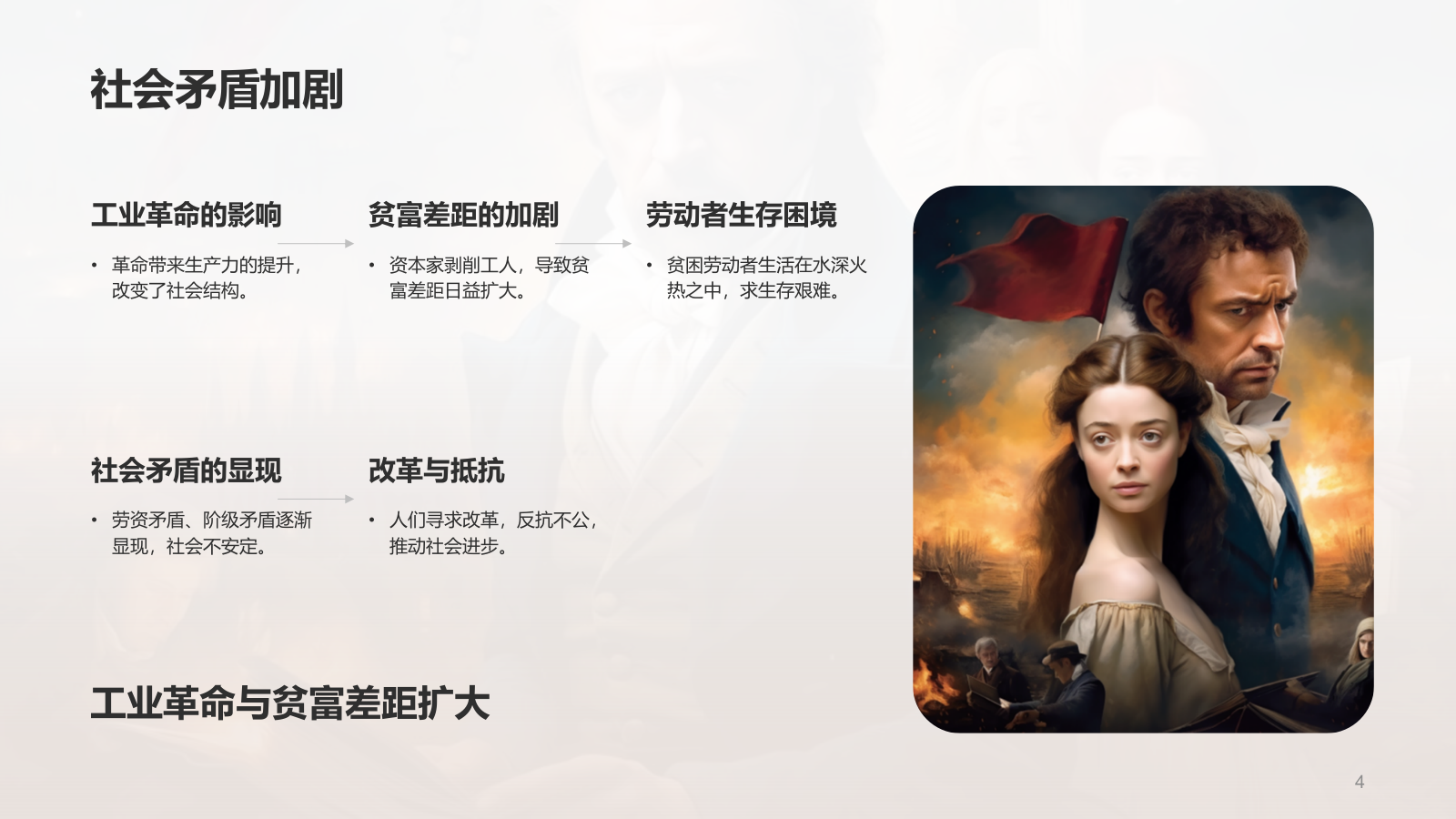 黄色复古读书笔记《悲惨世界》培训课件PPT模板.pptx_第4页