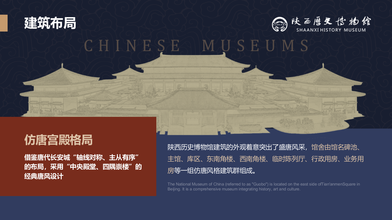 蓝色复古风陕西历史博物馆PPT模板.pptx_第7页