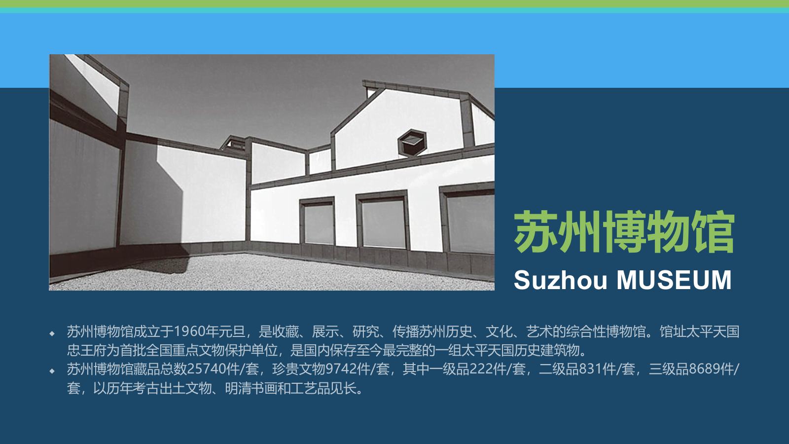 蓝色复古风苏州博物馆PPT模板.pptx_第4页