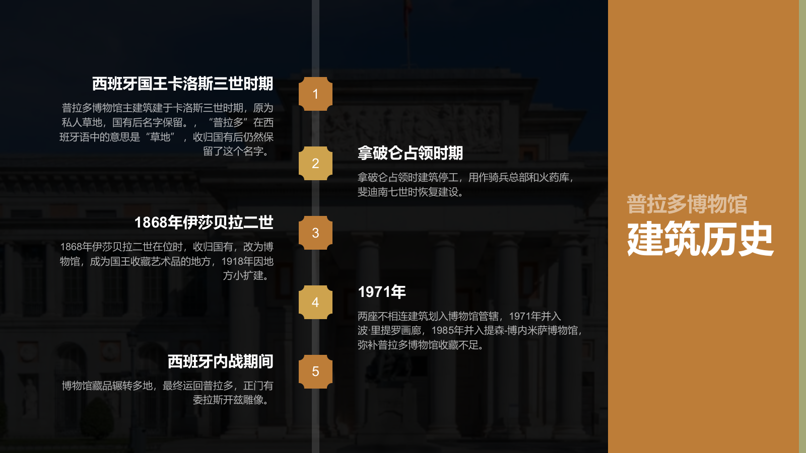 棕色复古风普拉多博物馆PPT模板.pptx_第5页