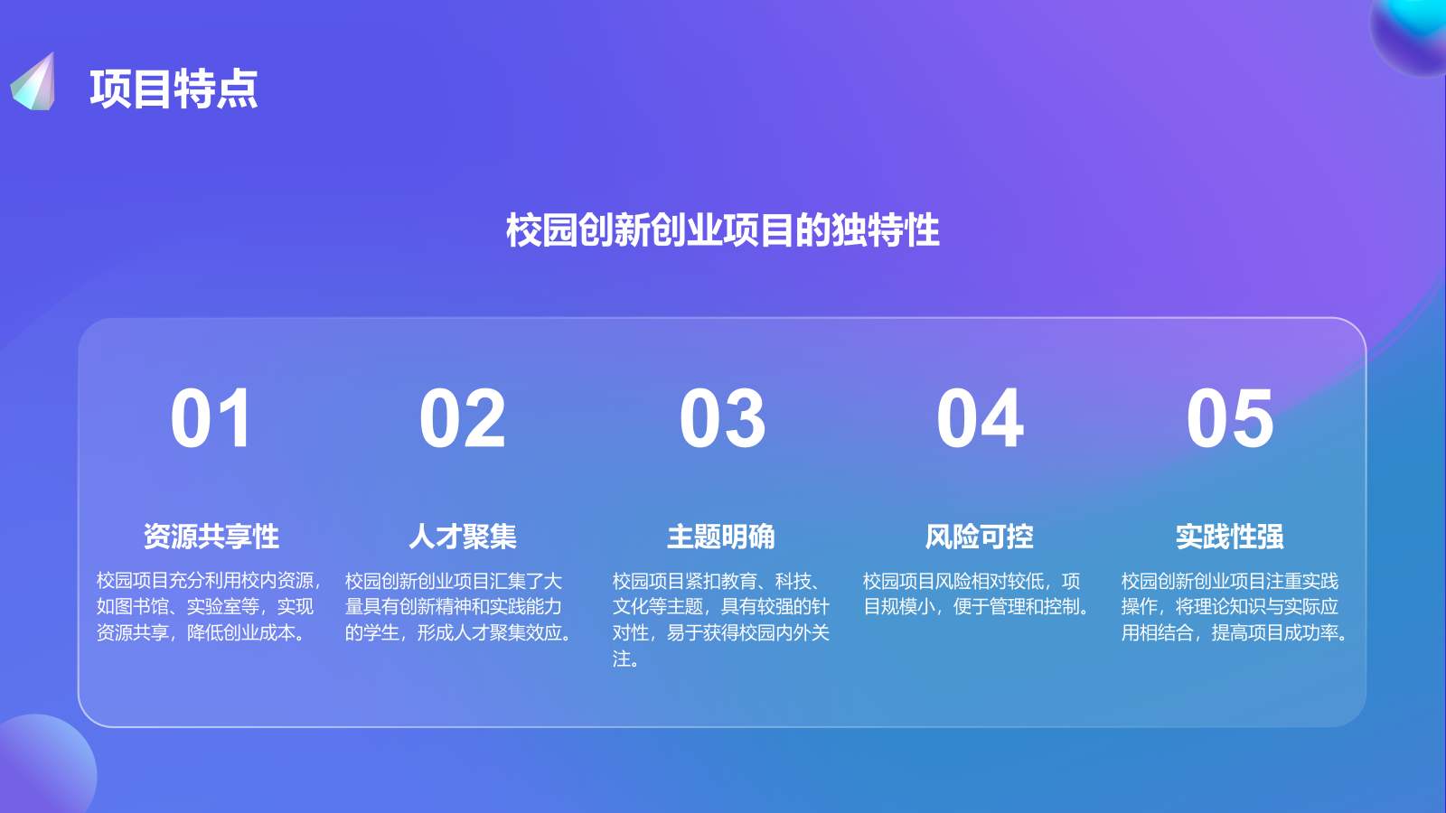 紫色渐变风校园创新创业项目展示PPT模板.pptx_第5页