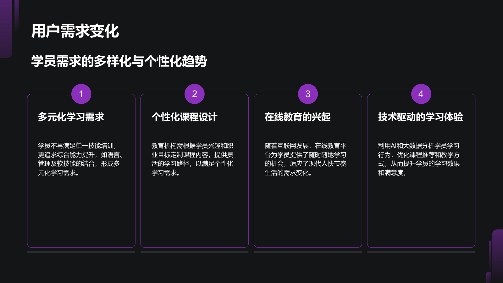 紫色商务风教育培训行业商业计划书PPT模板.pptx_第7页