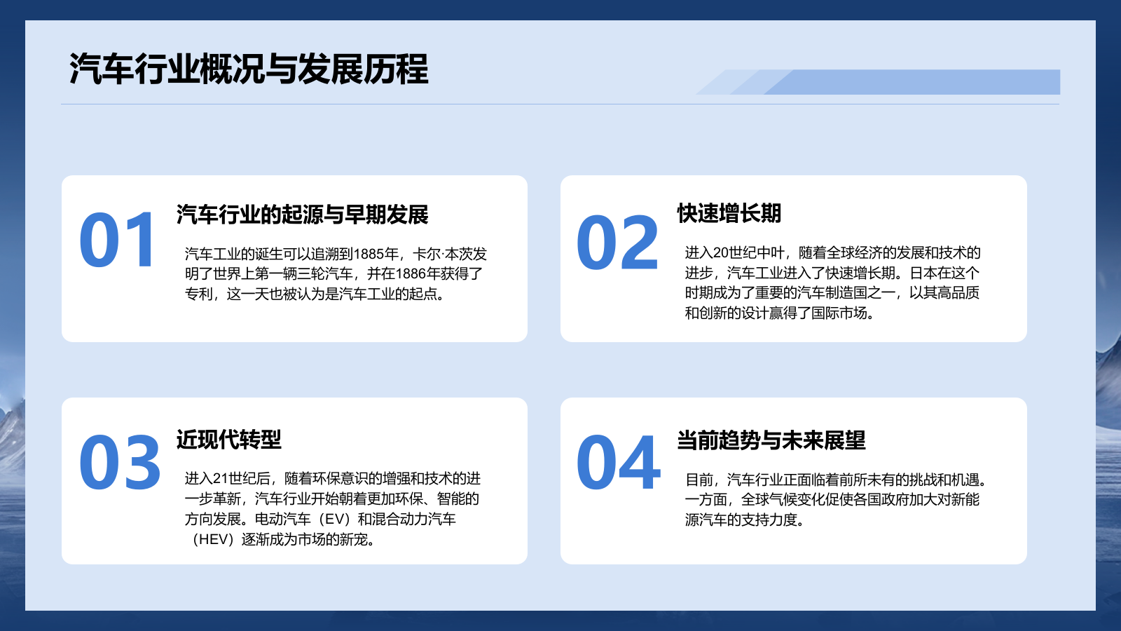 蓝色商务风汽车行业商业计划书PPT模板2.pptx_第4页