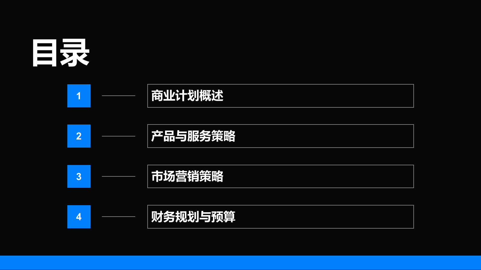 蓝色商务风通用行业商业计划书PPT模板.pptx_第2页