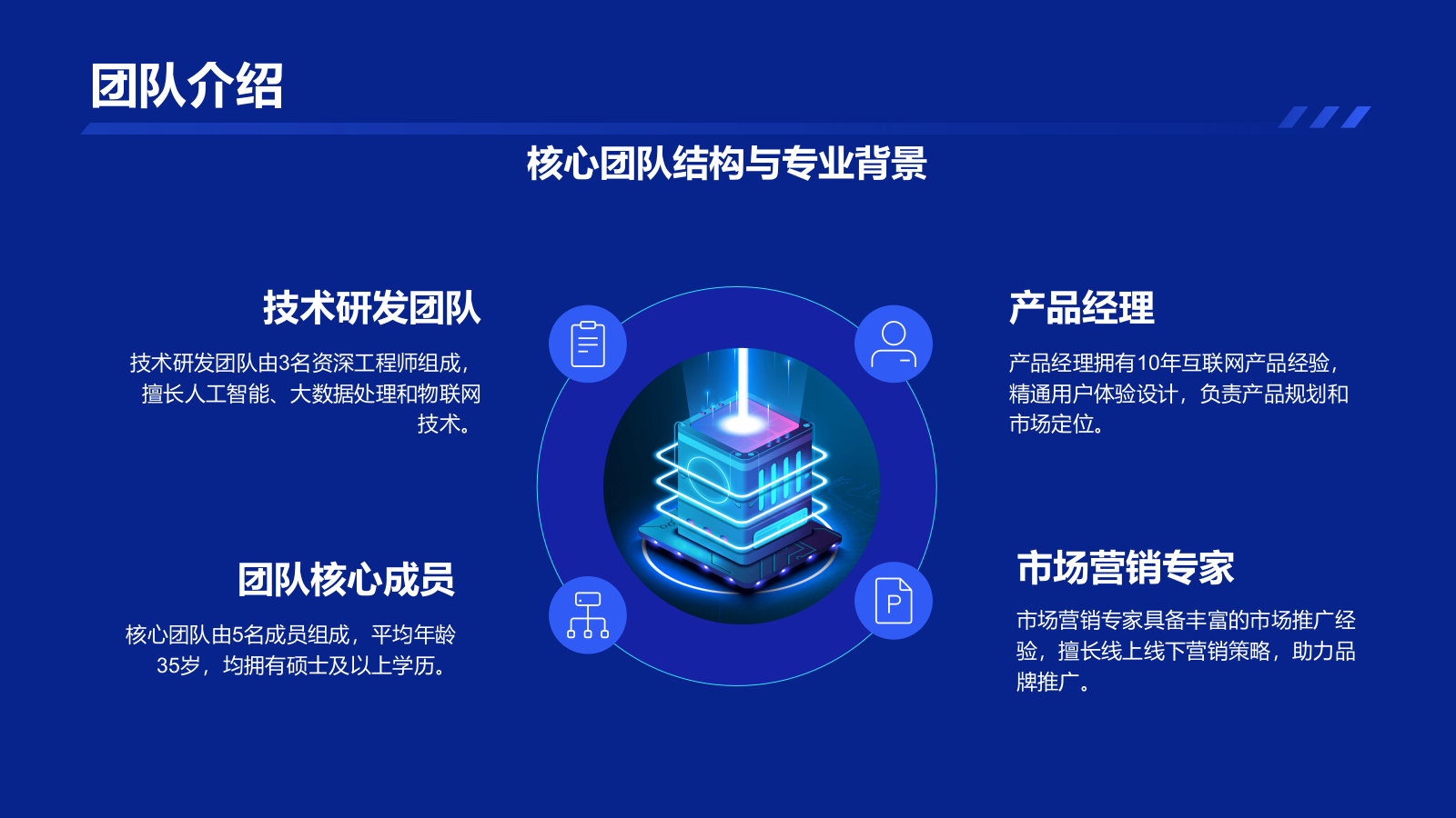 蓝色科技风科技风创新创业融资计划PPT模板.pptx_第5页