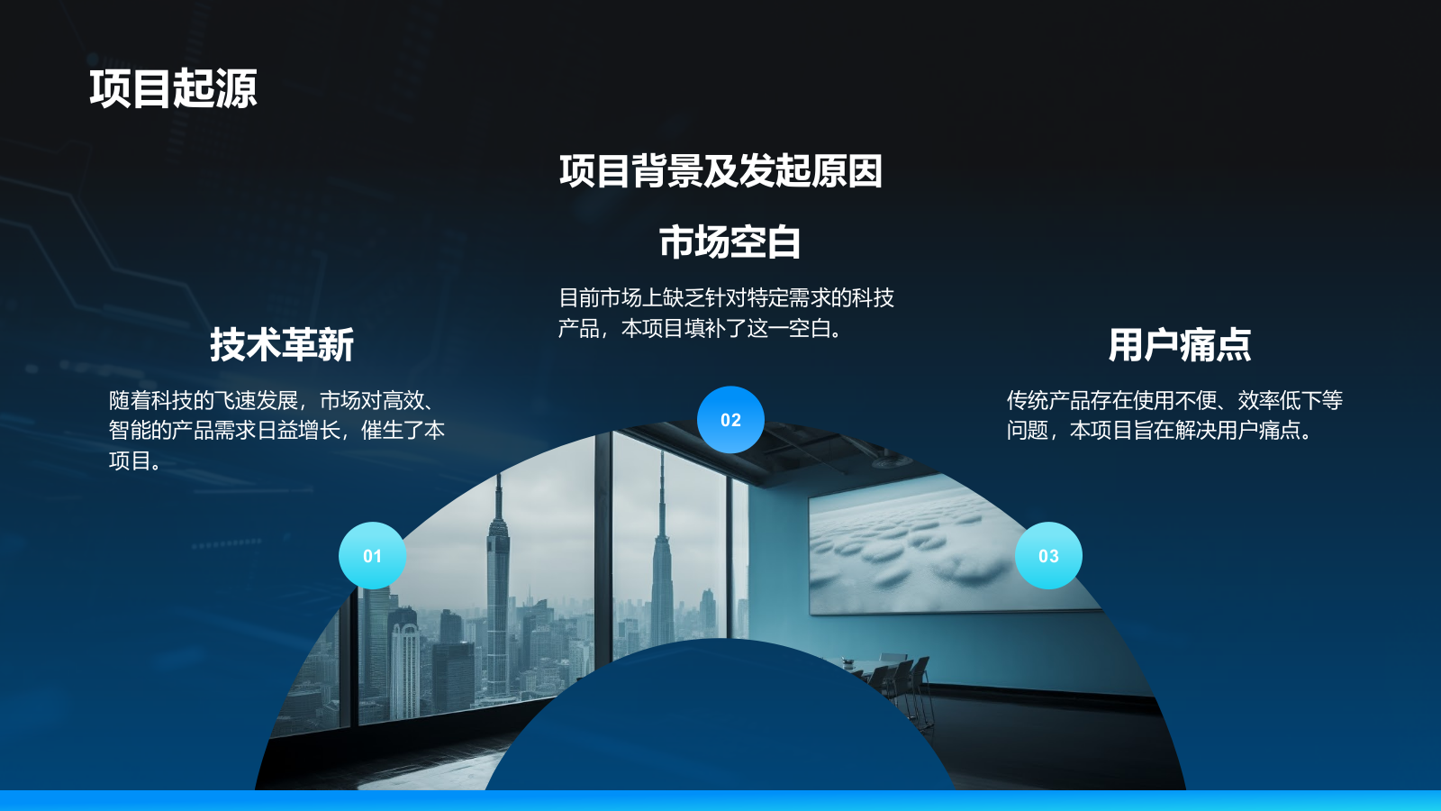 蓝色科技风科技风商业计划书项目介绍PPT模板.pptx_第4页
