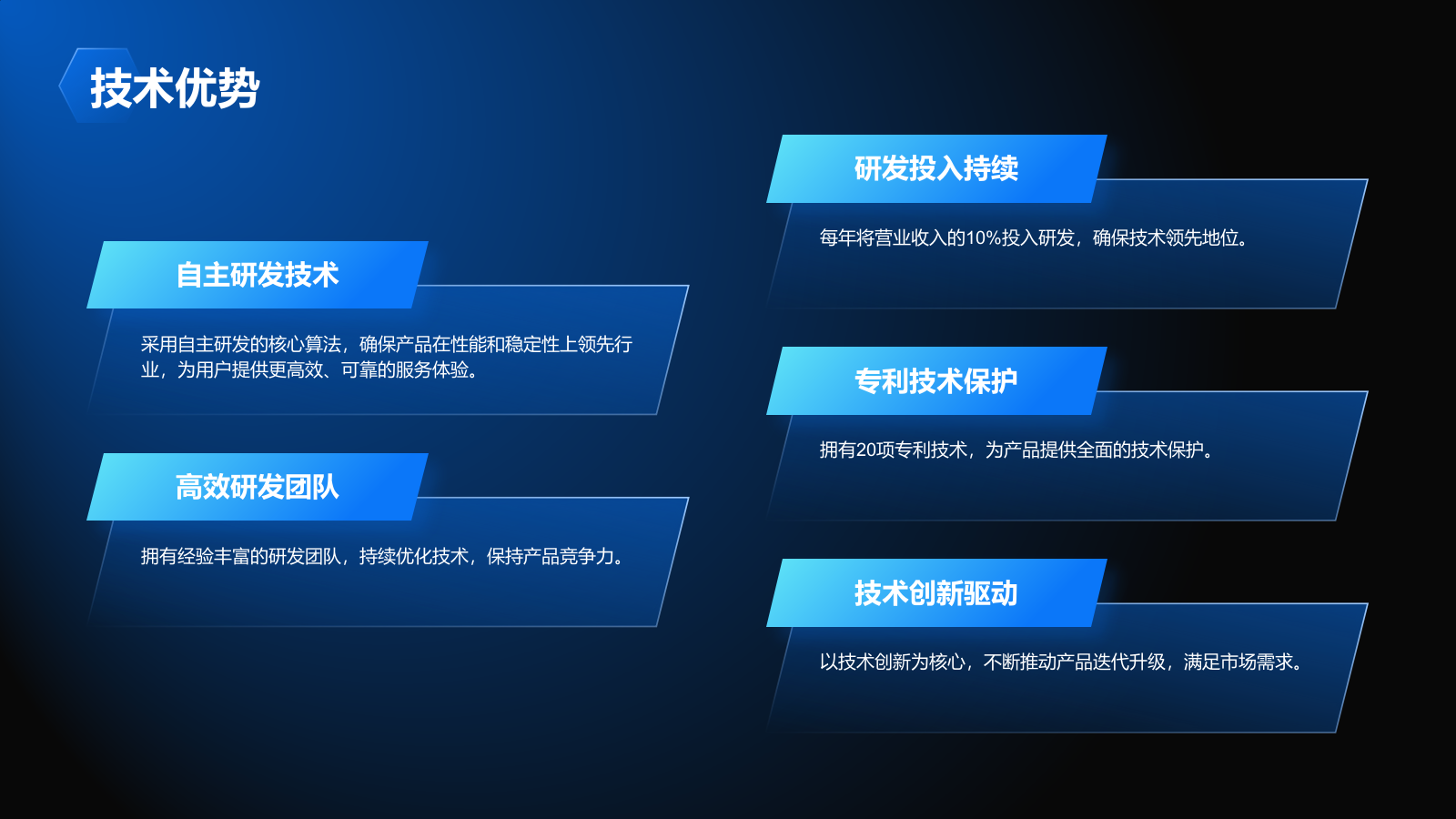 蓝色科技风商业计划书PPT模板.pptx_第10页