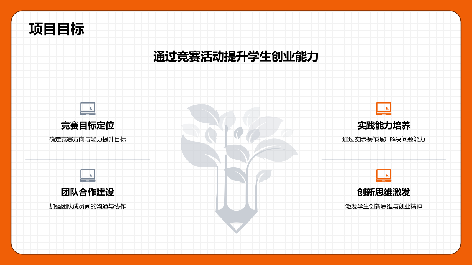 橙色插画风挑战杯创业计划书PPT模板.pptx_第5页