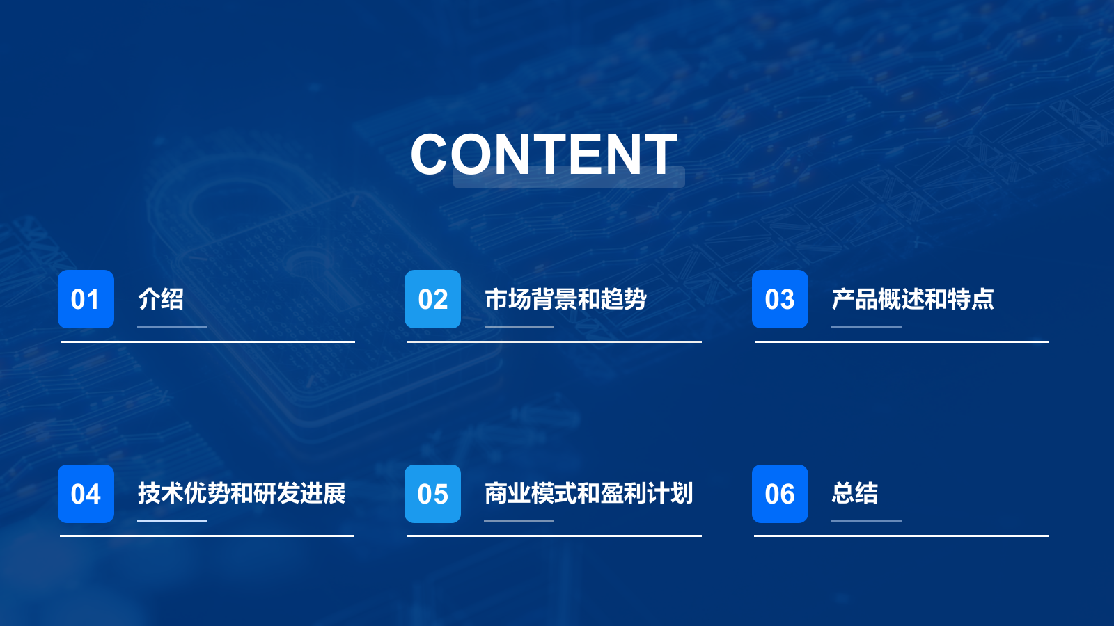 蓝色创意科技智能硬件商业计划书PPT模板.pptx_第2页