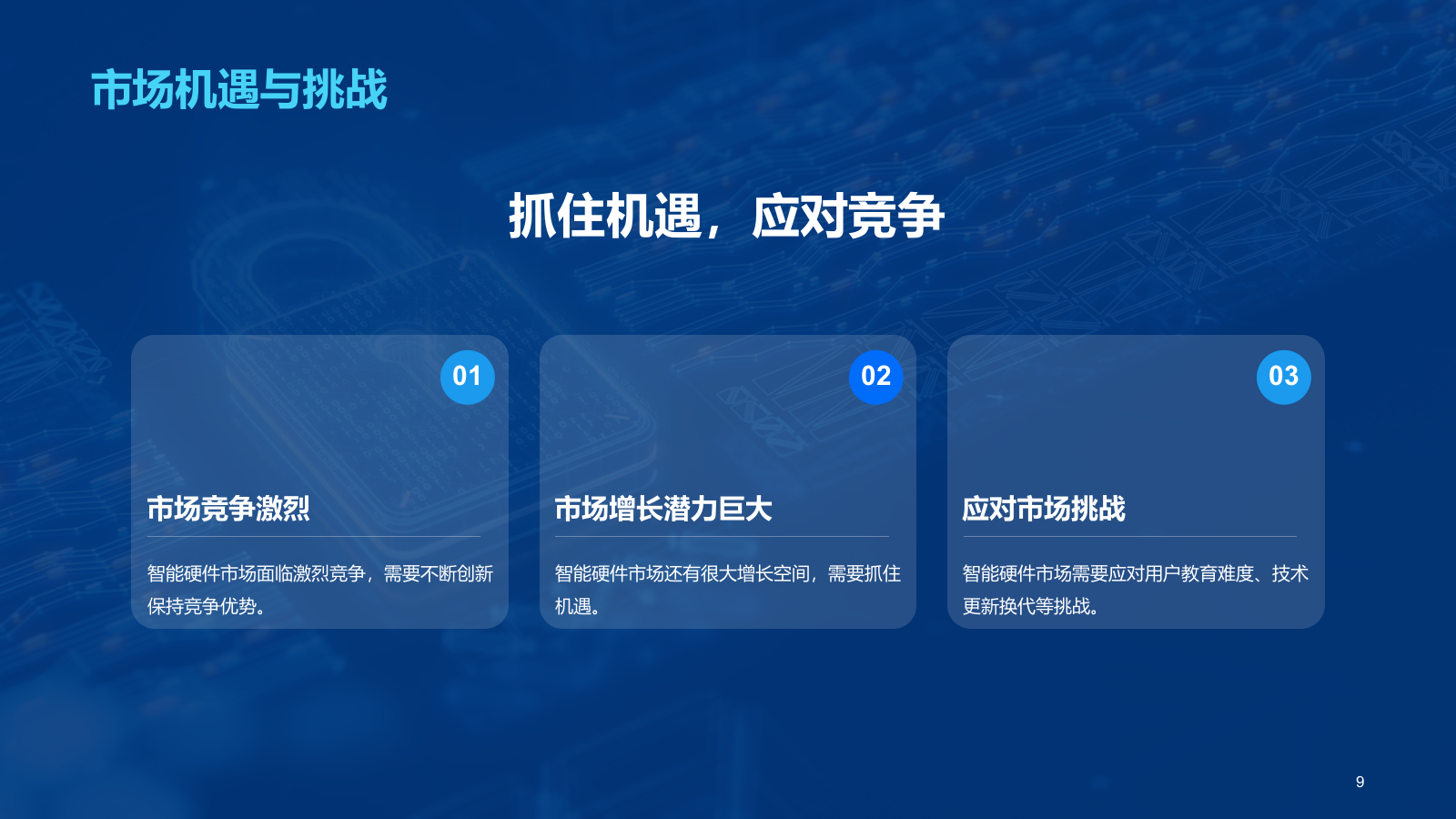 蓝色创意科技智能硬件商业计划书PPT模板.pptx_第9页