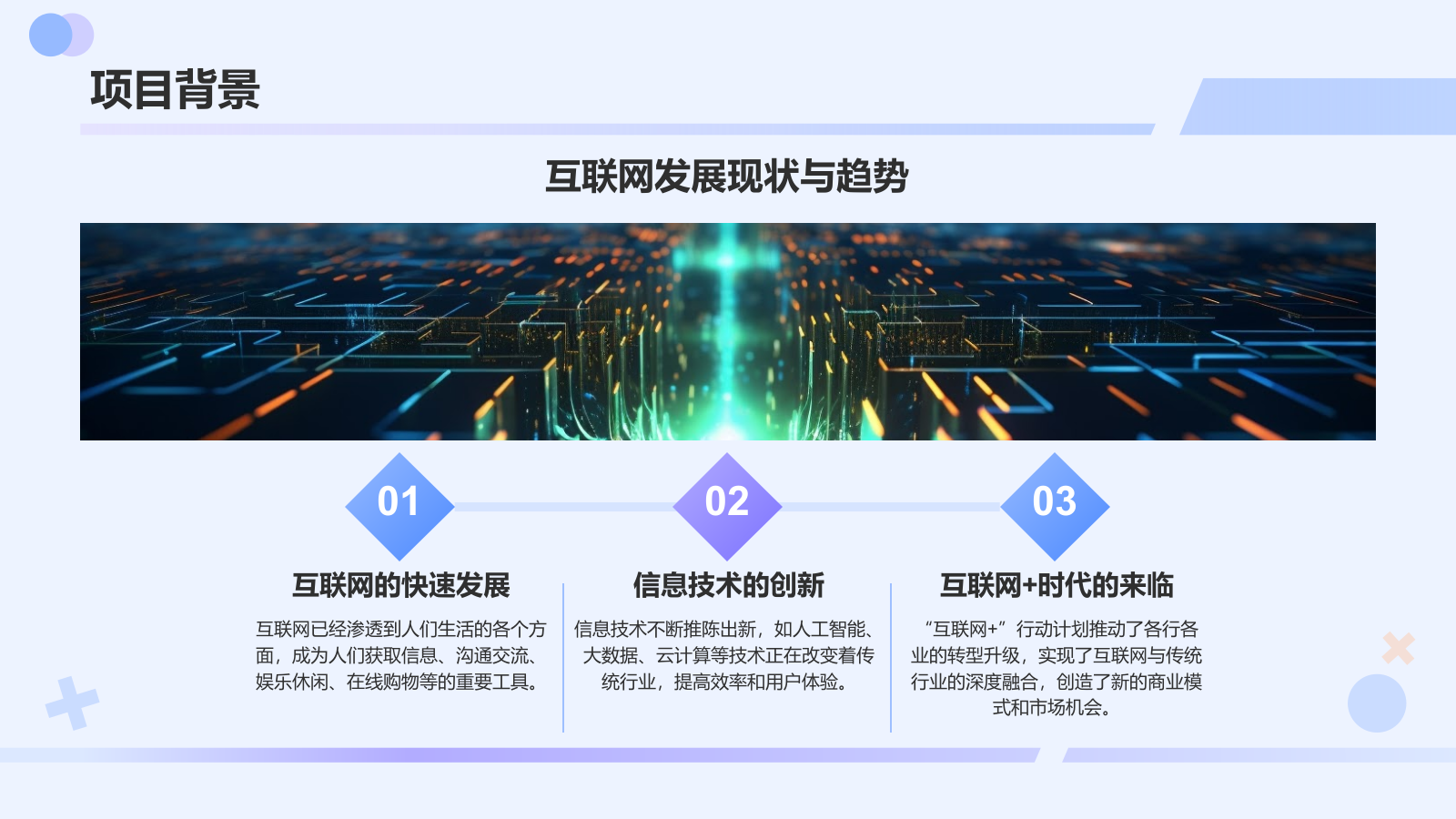 蓝色渐变风互联网+信息技术服务商业计划书PPT模板.pptx_第4页