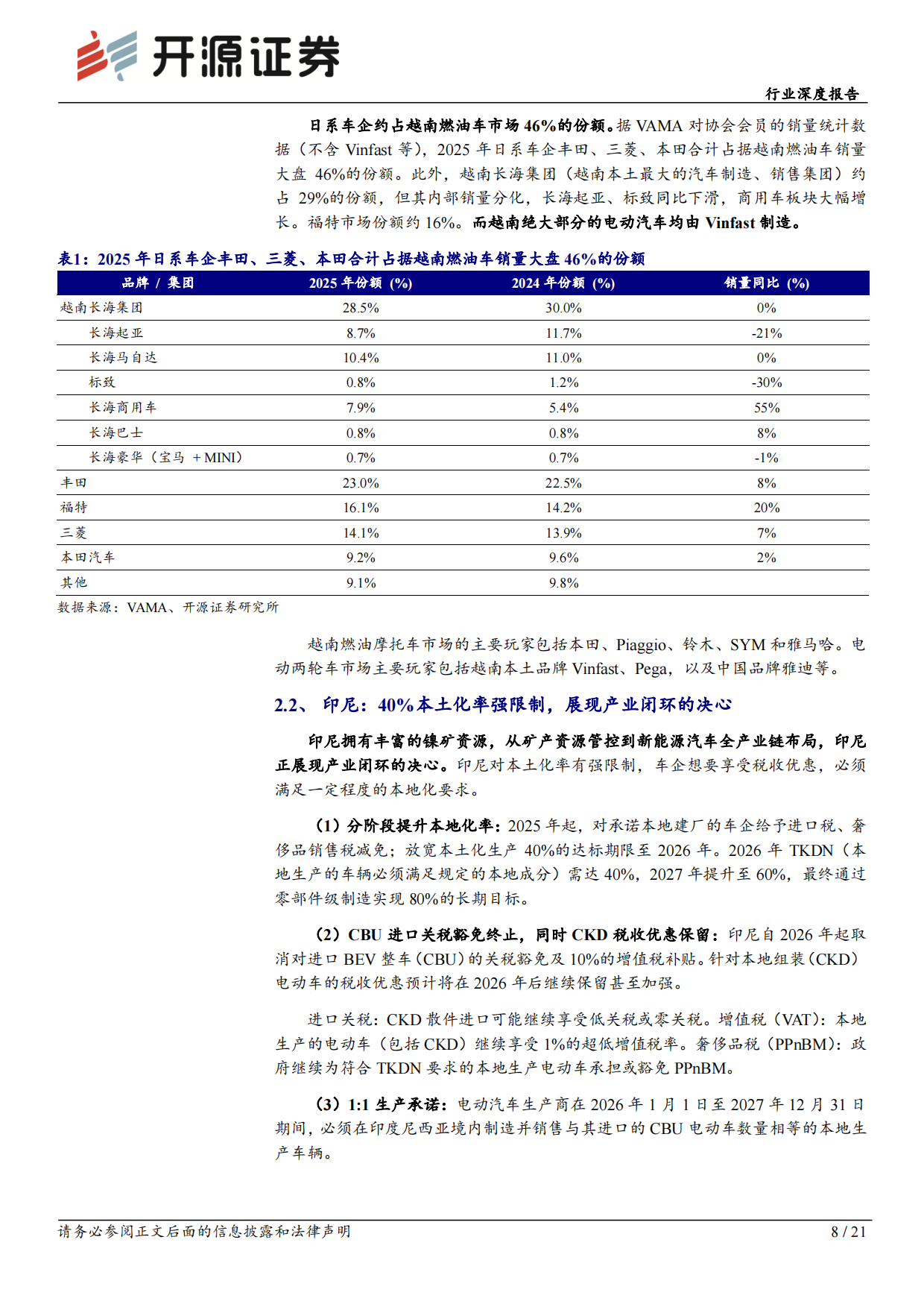 2026电力设备行业深度报告：东南亚电动化专题（一）：政策与市场共振，Vinfast放量在即-开源证券.pdf_第8页