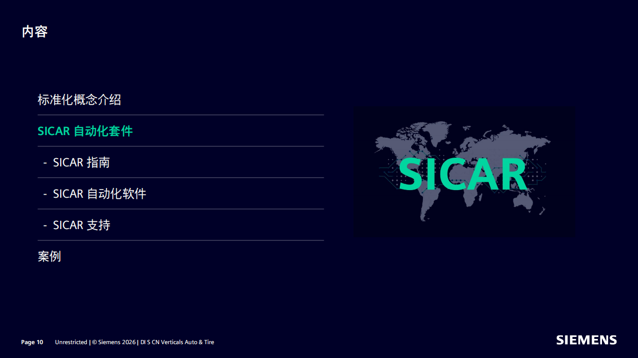 2026年汽车行业标准化SICAR-西门子.pdf_第10页