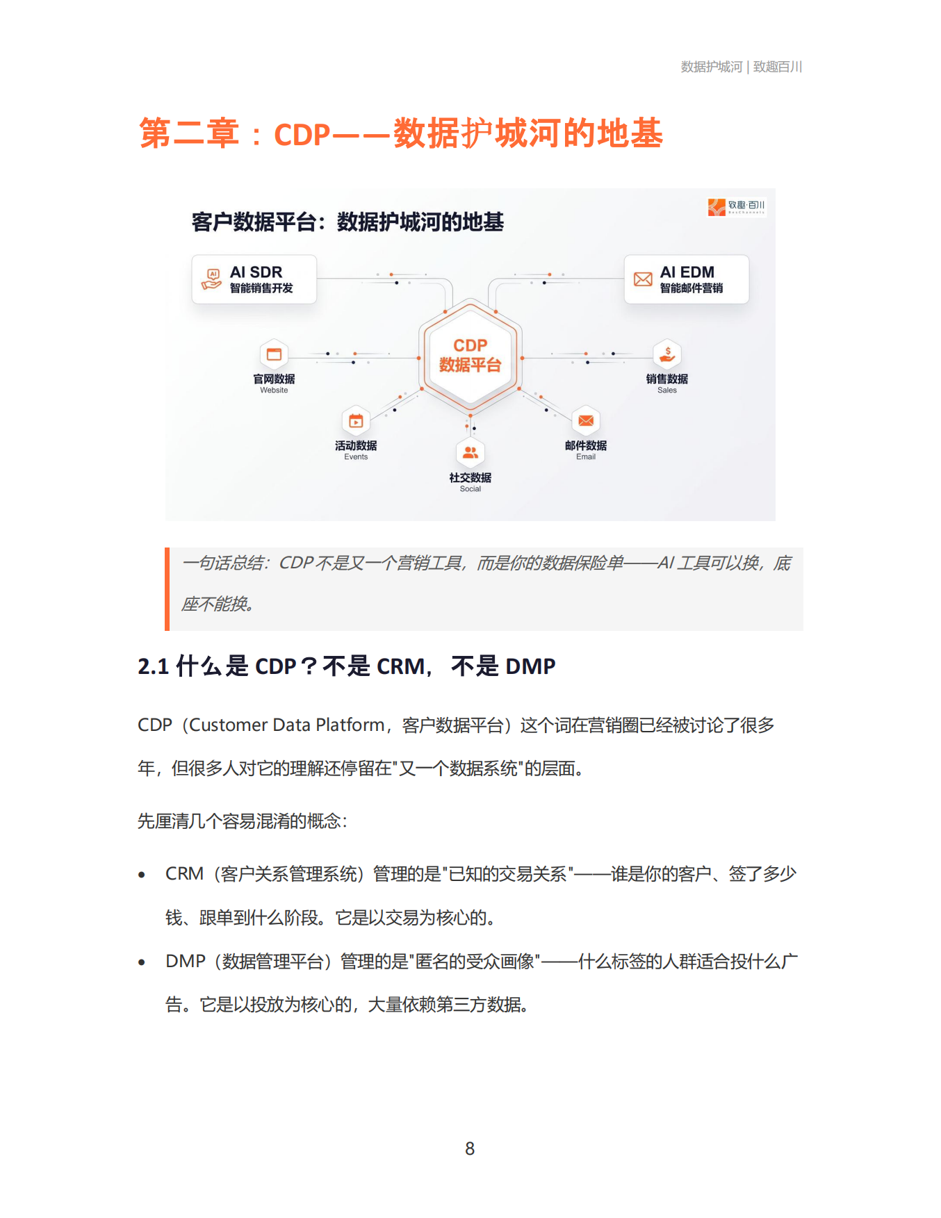 2026数据护城河：AI 工具会过期，你的数据不会 B2B企业如何用CDP+AIAgent构建数据驱动的营销闭环-致趣百川.pdf_第8页