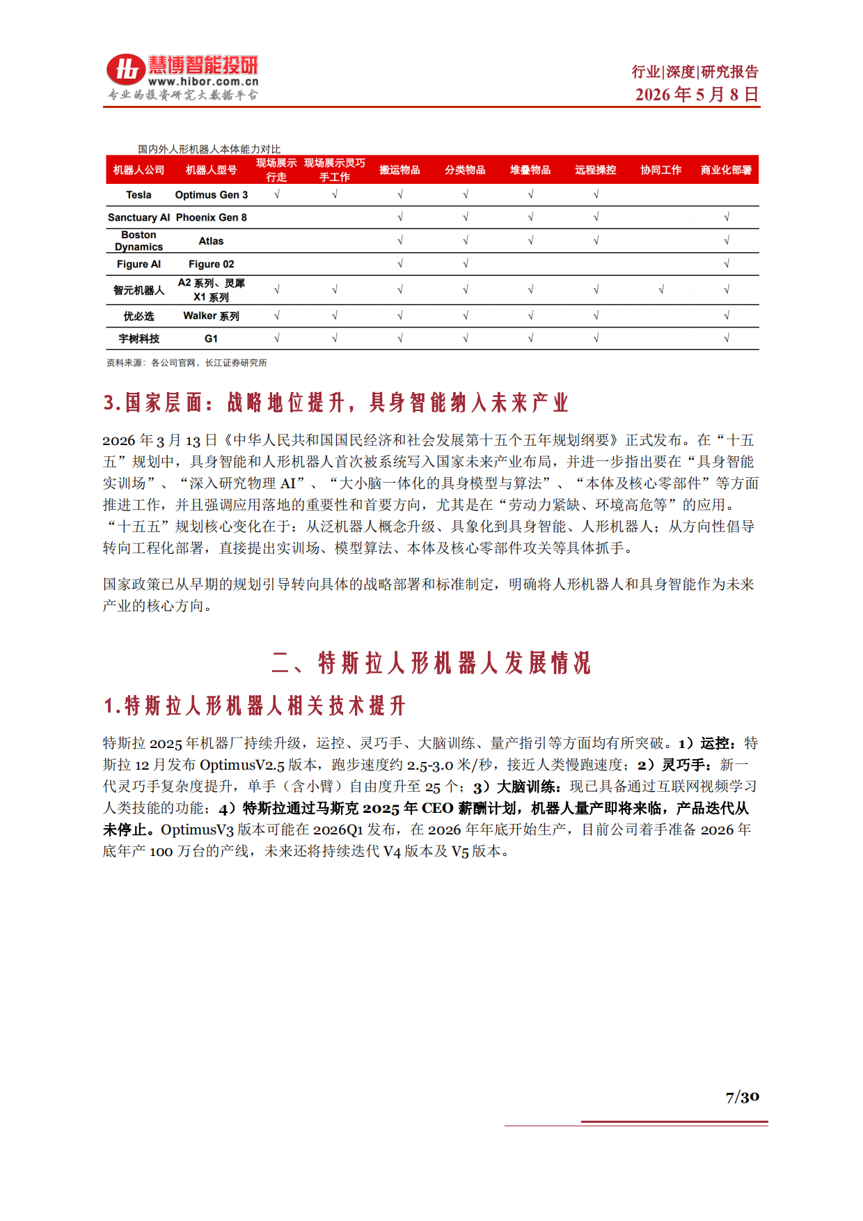 2026人形机器人行业深度：发展现状应用场景市场空间关注主线及相关公司深度梳理-慧博智能投研.pdf_第7页