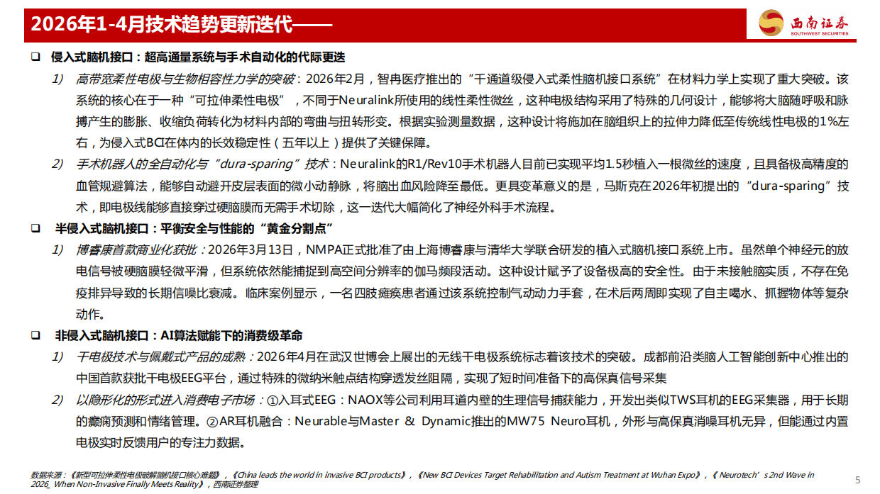 2026脑机接口行业专题系列三：中国牵头编制的国际标准正式发布，脑机行业从实验室走向规模化产业化应用元年-西南证券.pdf_第6页