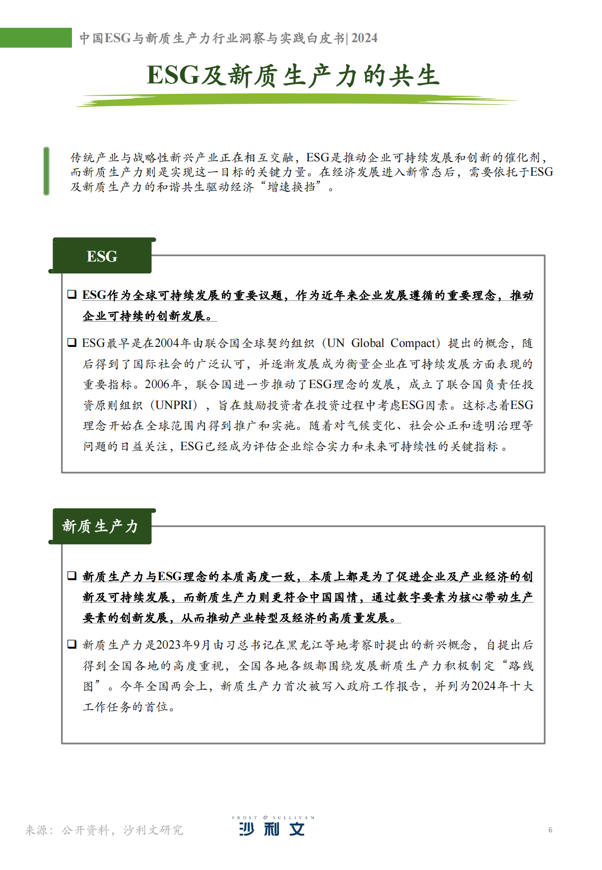 中国ESG与新质生产力行业洞察与实践白皮书-沙利文-2024-105页.pdf_第6页
