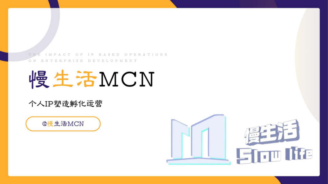 慢生活MCN-创始人IP打造运营案例.pptx_第1页
