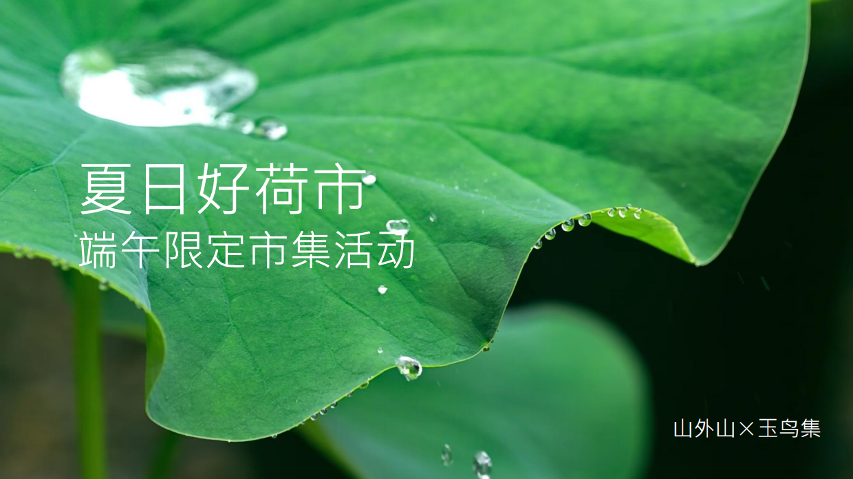 山外山×玉鸟集夏日好荷市端午限定荷主题市集.pdf_第1页