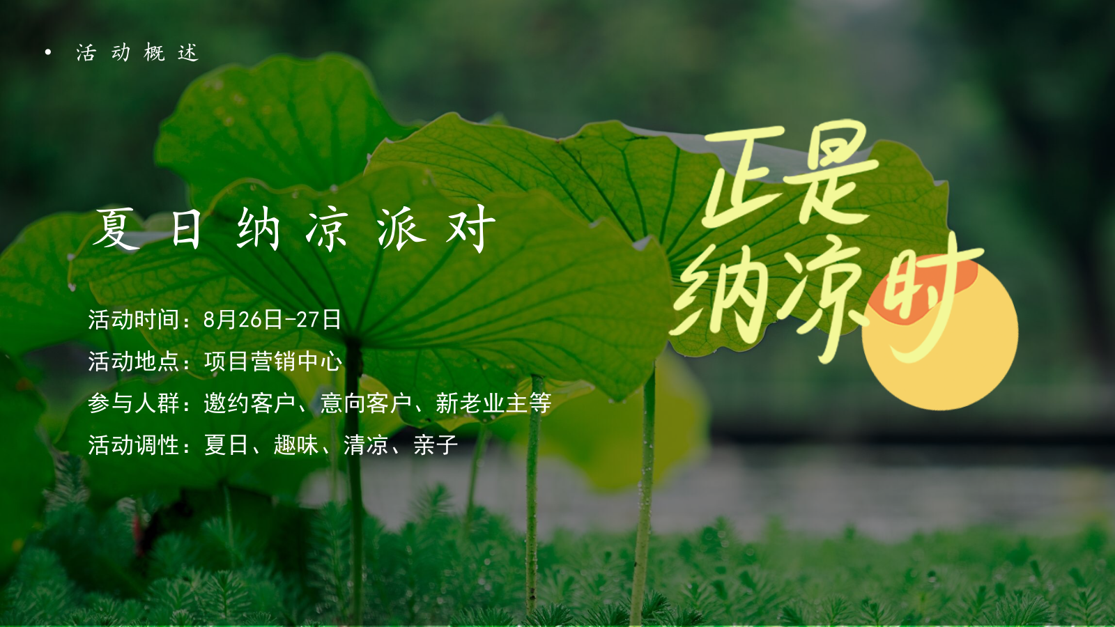 地产周末暖场活动方案（夏日纳凉）.pptx_第3页
