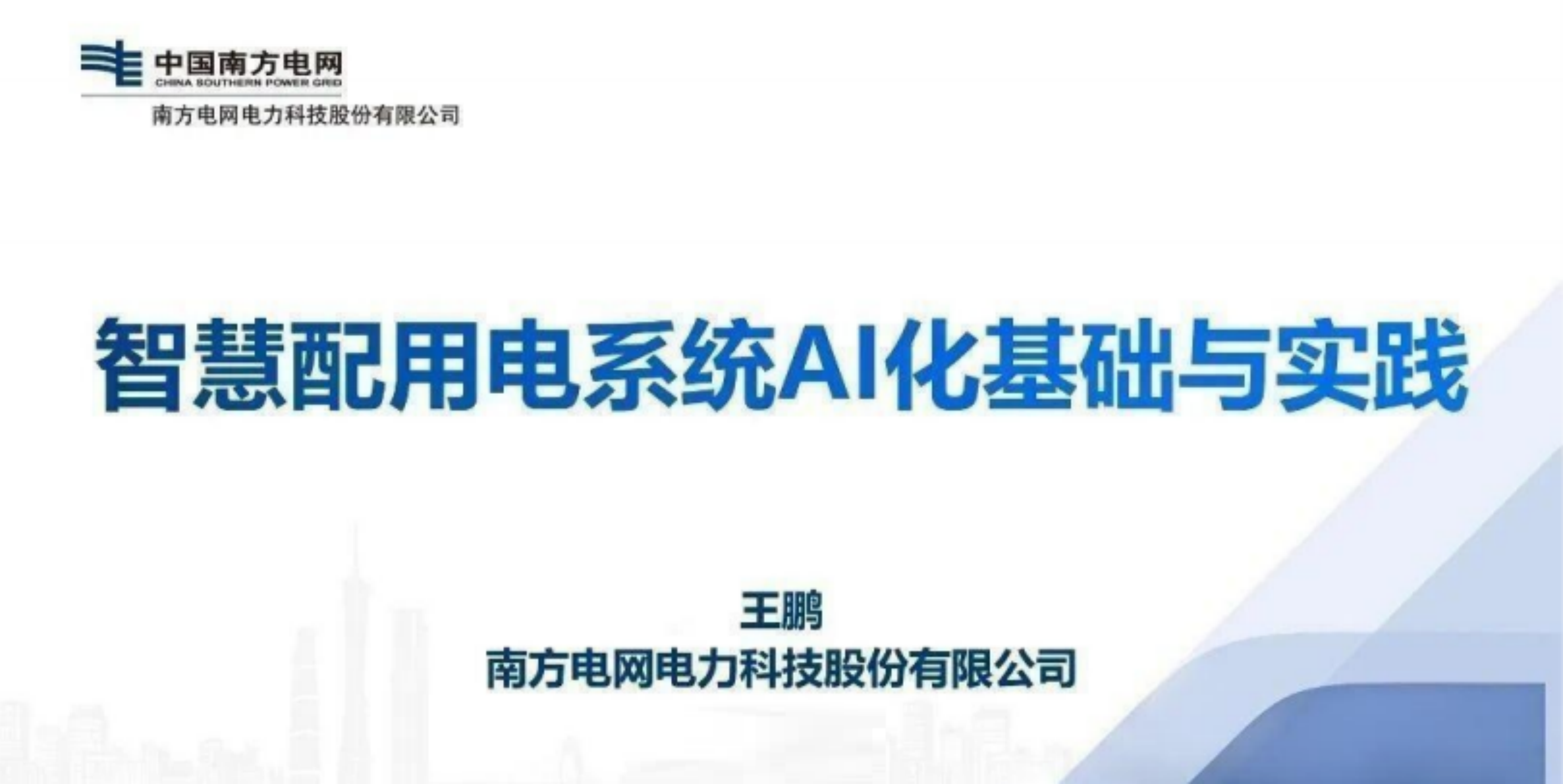 【中国南方电网】智慧配用电系统AI化基础与实践.pdf