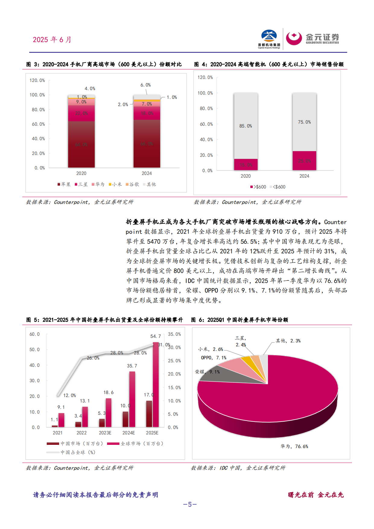 2025电子行业深度研究报告：折叠屏手机：智能手机破局与产业链重构-金元证券.pdf_第5页