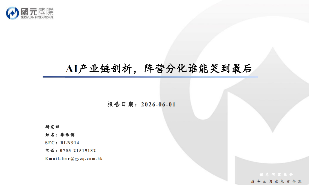 2026AI产业链剖析，阵营分化谁能笑到最后-国元国际.pdf