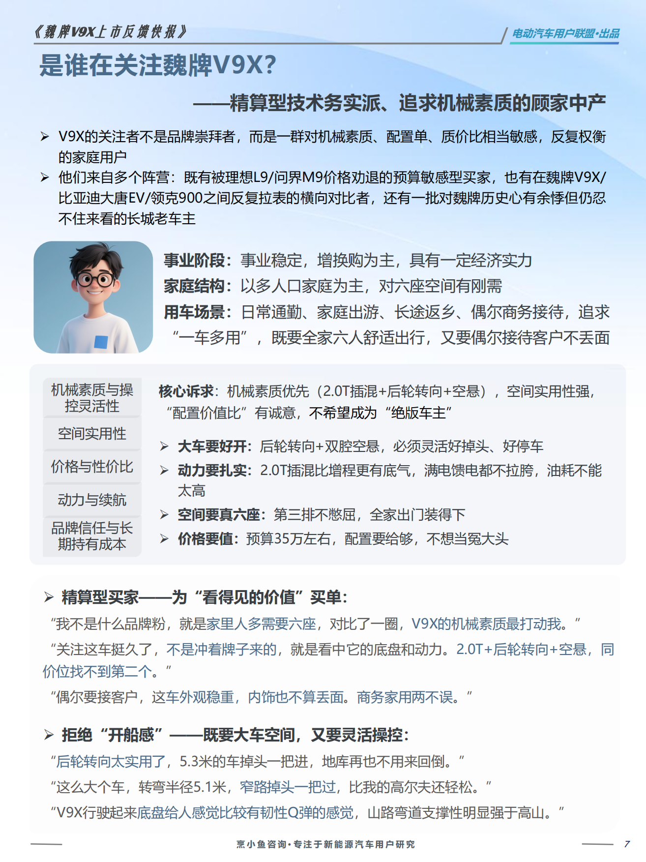 2026魏牌V9X上市反馈VOC报告-电动汽车用户联盟.pdf_第7页