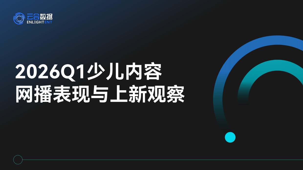 2026Q1少儿内容网播表现与上新观察报告-云合数据.pdf_第1页
