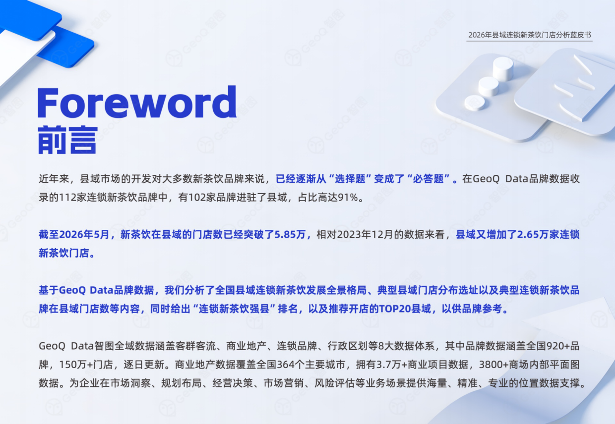 2026年县域连锁新茶饮门店分析蓝皮书-GeoQ智图.pdf_第2页