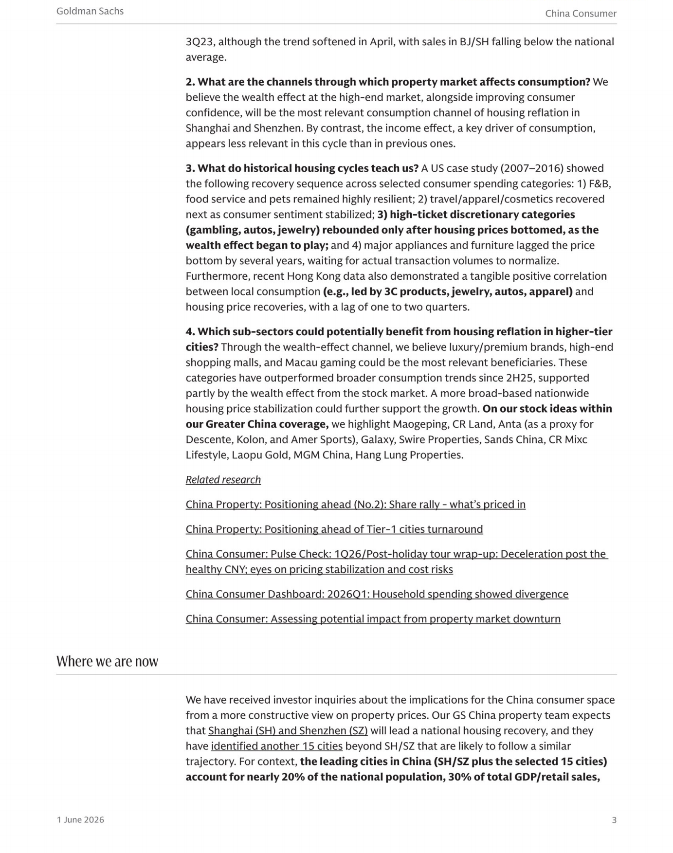 高盛：上海和深圳将引领全国楼市复苏，2025年底到2028年涨15%（英）.pdf_第3页