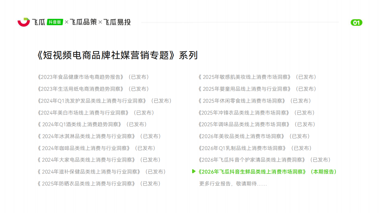 2026年抖音生鲜线上消费市场洞察-飞瓜数据.pdf_第2页