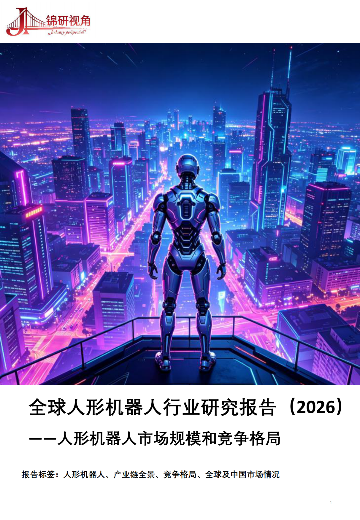 全球人形机器人行业研究报告（2026）：人形机器人市场规模和竞争格局-锦研视角.pdf
